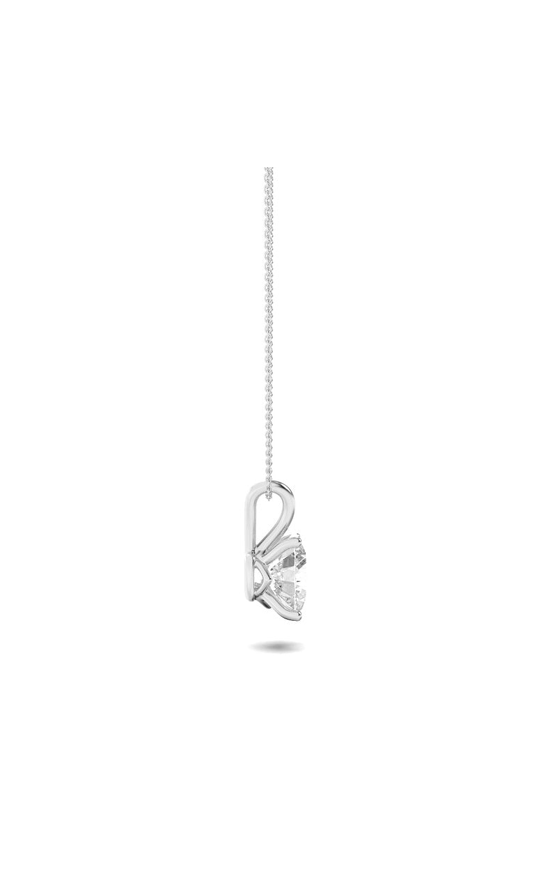 2Cttw Elongated Cushion Shaped Lab Grown Diamond (F/VVS) Split Bale Solitaire Pendant in 14K Gold