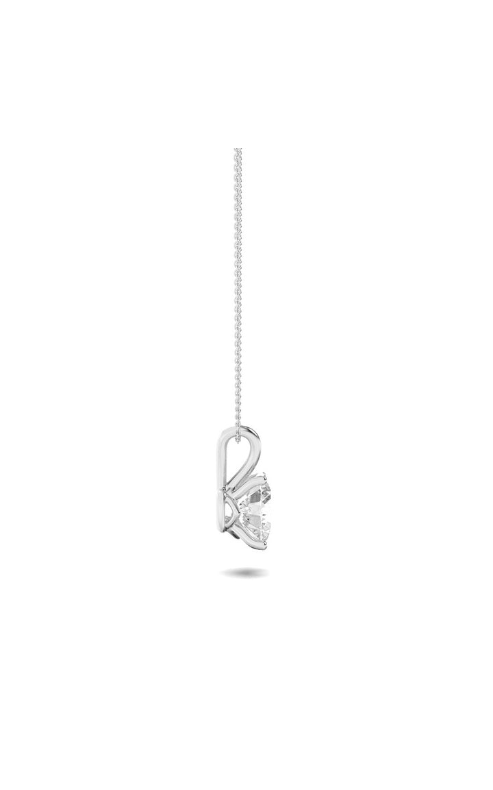 2Cttw Elongated Cushion Shaped Lab Grown Diamond (F/VVS) Split Bale Solitaire Pendant in 14K Gold