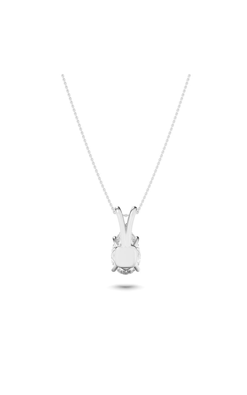 2Cttw Pear Shaped Lab Grown Diamond (F/VS) Split Bale Solitaire Pendant in 14K Gold