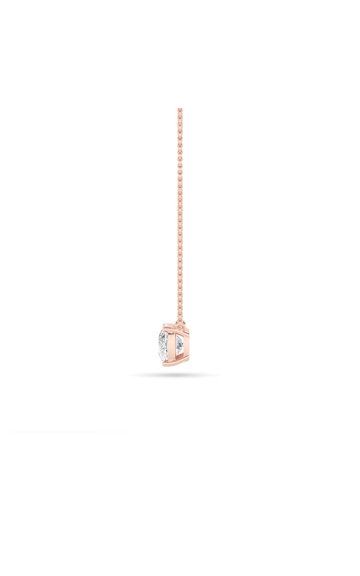 1Cttw Elongated Cushion Shaped Lab Grown Diamond (F/VS) East West Solitaire Necklace in 14K Gold