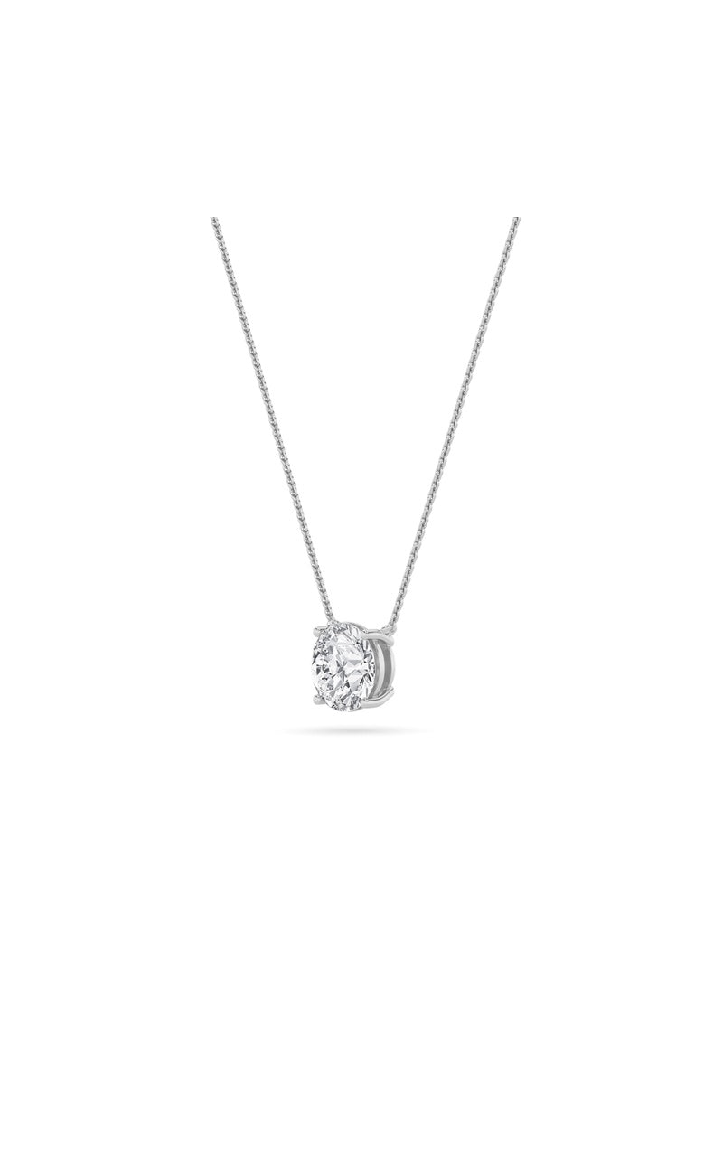 0.25Cttw Round Shaped Lab Grown Diamond (F/VS) Solitaire Necklace in 14K Gold