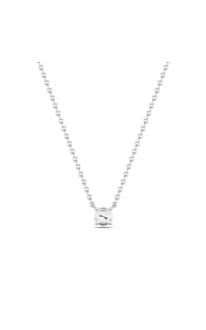 0.25Cttw Round Shaped Lab Grown Diamond (F/VS) Solitaire Necklace in 14K Gold
