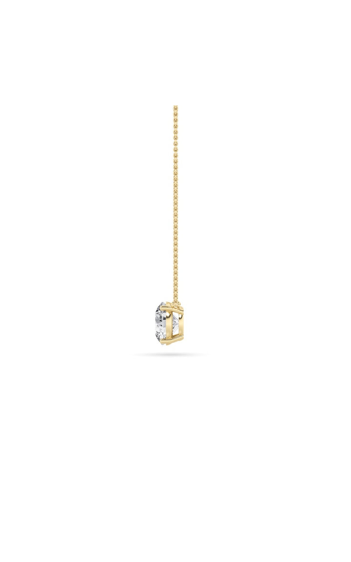 0.25Cttw Round Shaped Lab Grown Diamond (F/VS) Solitaire Necklace in 14K Gold