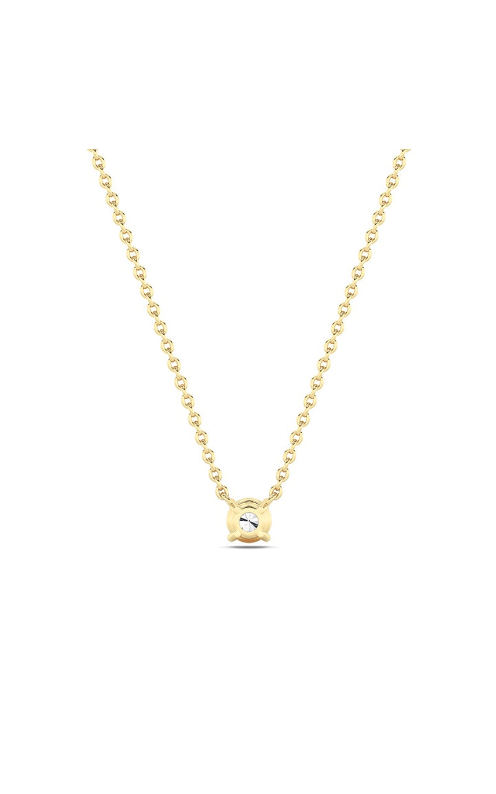 0.25Cttw Round Shaped Lab Grown Diamond (F/VS) Solitaire Necklace in 14K Gold