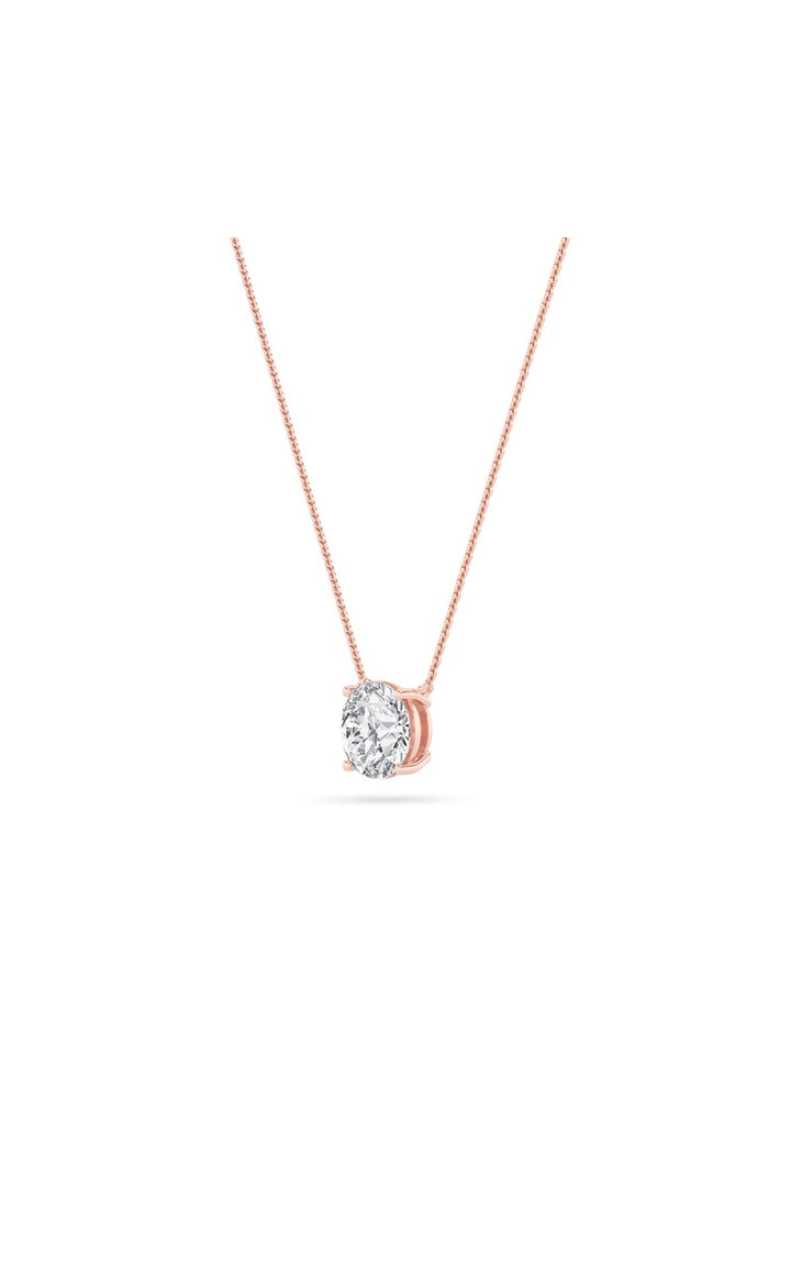 0.25Cttw Round Shaped Lab Grown Diamond (F/VS) Solitaire Necklace in 14K Gold