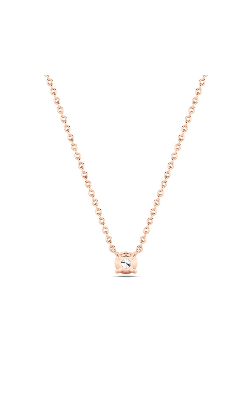 0.25Cttw Round Shaped Lab Grown Diamond (F/VS) Solitaire Necklace in 14K Gold
