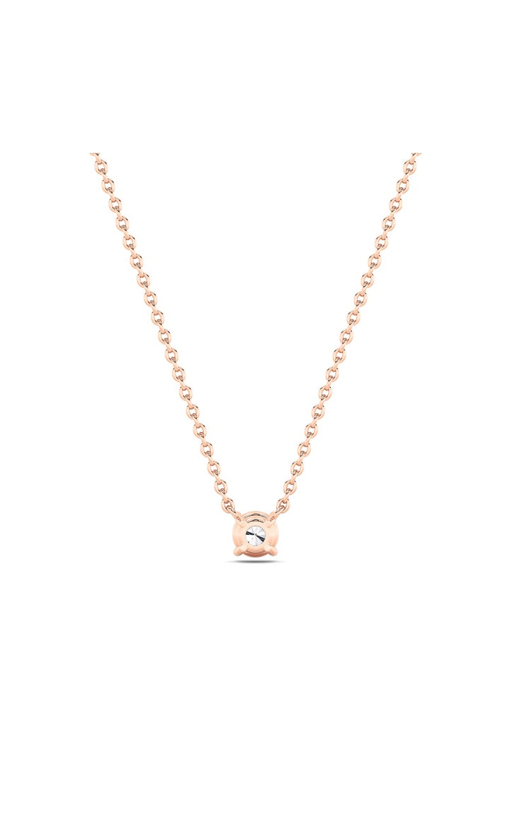 0.25Cttw Round Shaped Lab Grown Diamond (F/VS) Solitaire Necklace in 14K Gold
