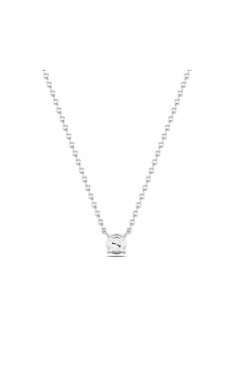 0.5Cttw Round Shaped Lab Grown Diamond (F/VS) Necklace in 14K Gold