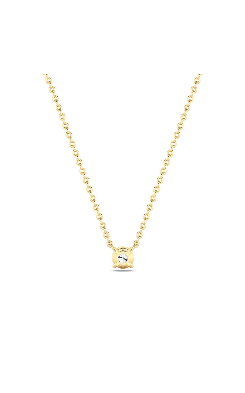 0.5Cttw Round Shaped Lab Grown Diamond (F/VS) Necklace in 14K Gold
