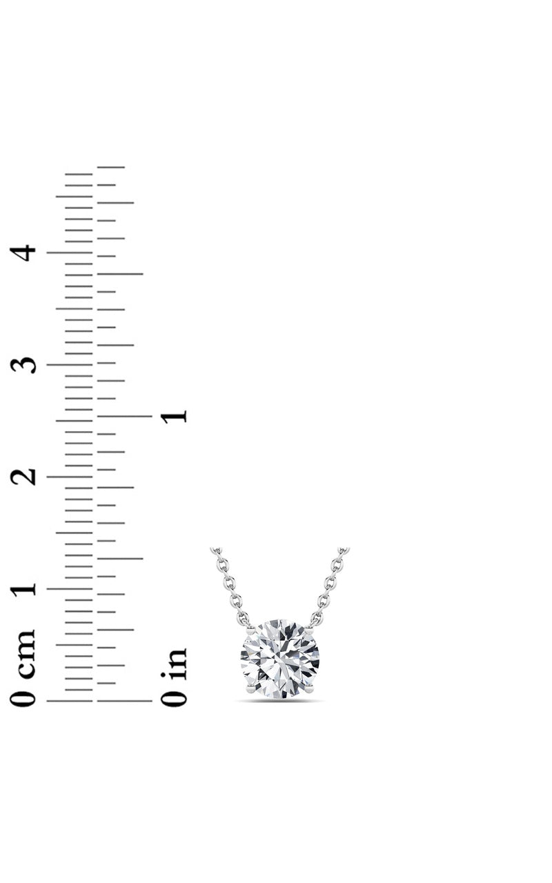 1.5Cttw Round Shaped Lab Grown Diamond (F/VS)  Necklace in 14K Gold