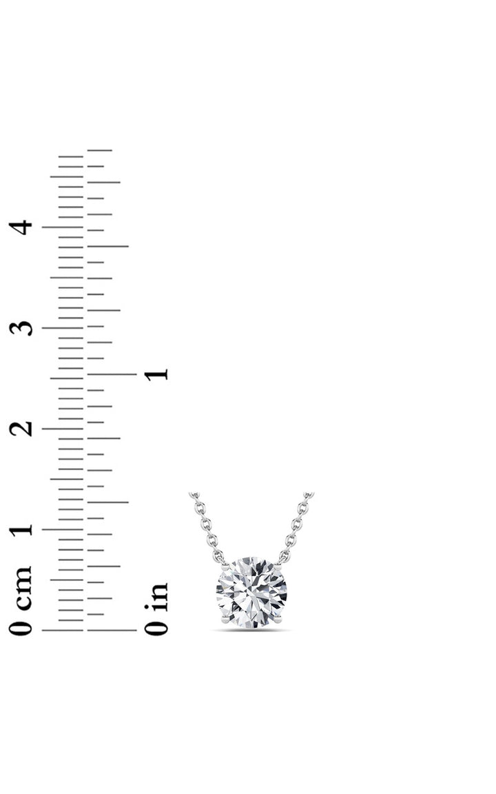1.5Cttw Round Shaped Lab Grown Diamond (F/VS)  Necklace in 14K Gold