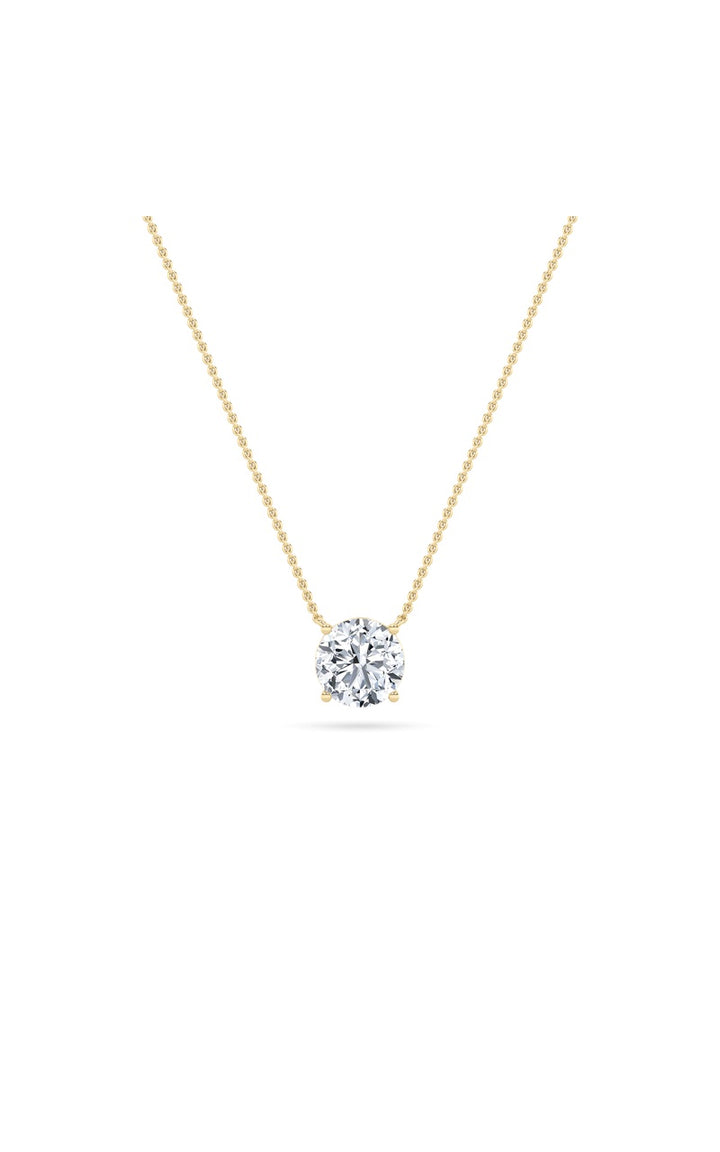 1.5Cttw Round Shaped Lab Grown Diamond (F/VS)  Necklace in 14K Gold