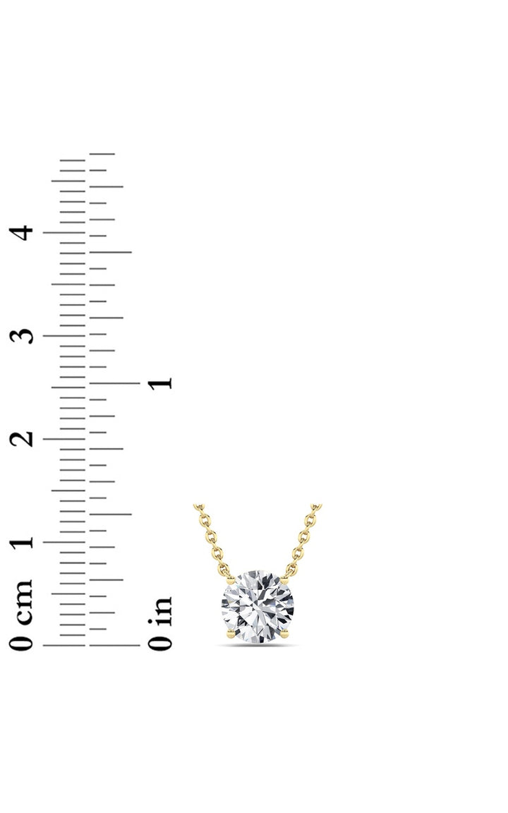 1.5Cttw Round Shaped Lab Grown Diamond (F/VS)  Necklace in 14K Gold