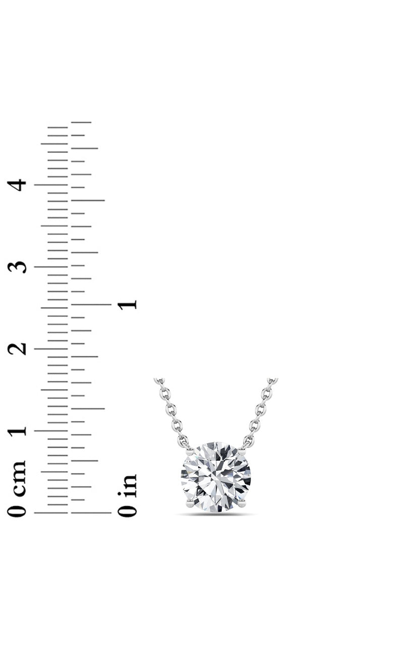 2.5Cttw Round Shaped Lab Grown Diamond (F/VS)  Necklace in 14K Gold
