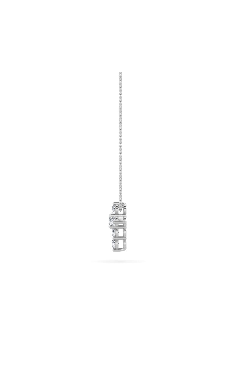 1.5Cttw Round Shaped Lab Grown Diamond (F/VS) Cross Pendant in 14K Gold