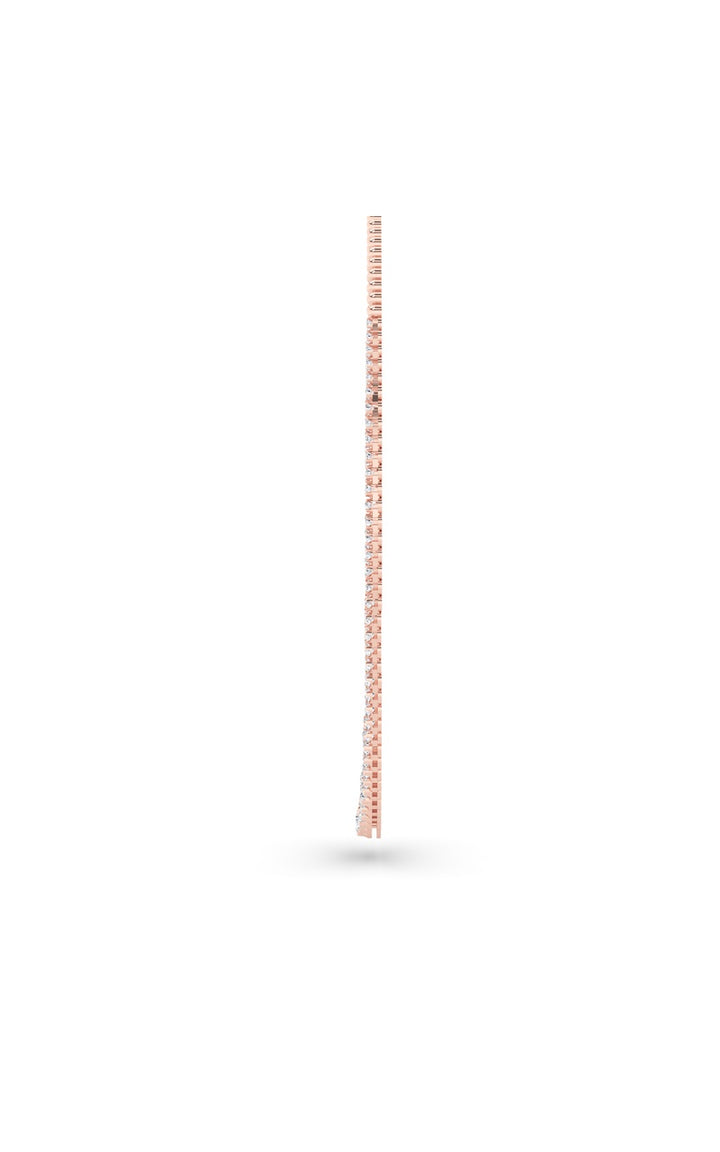 10Cttw Round Shaped Lab Grown Diamond (F/VS) Graduating Half  Riviera Necklace in 14K Gold
