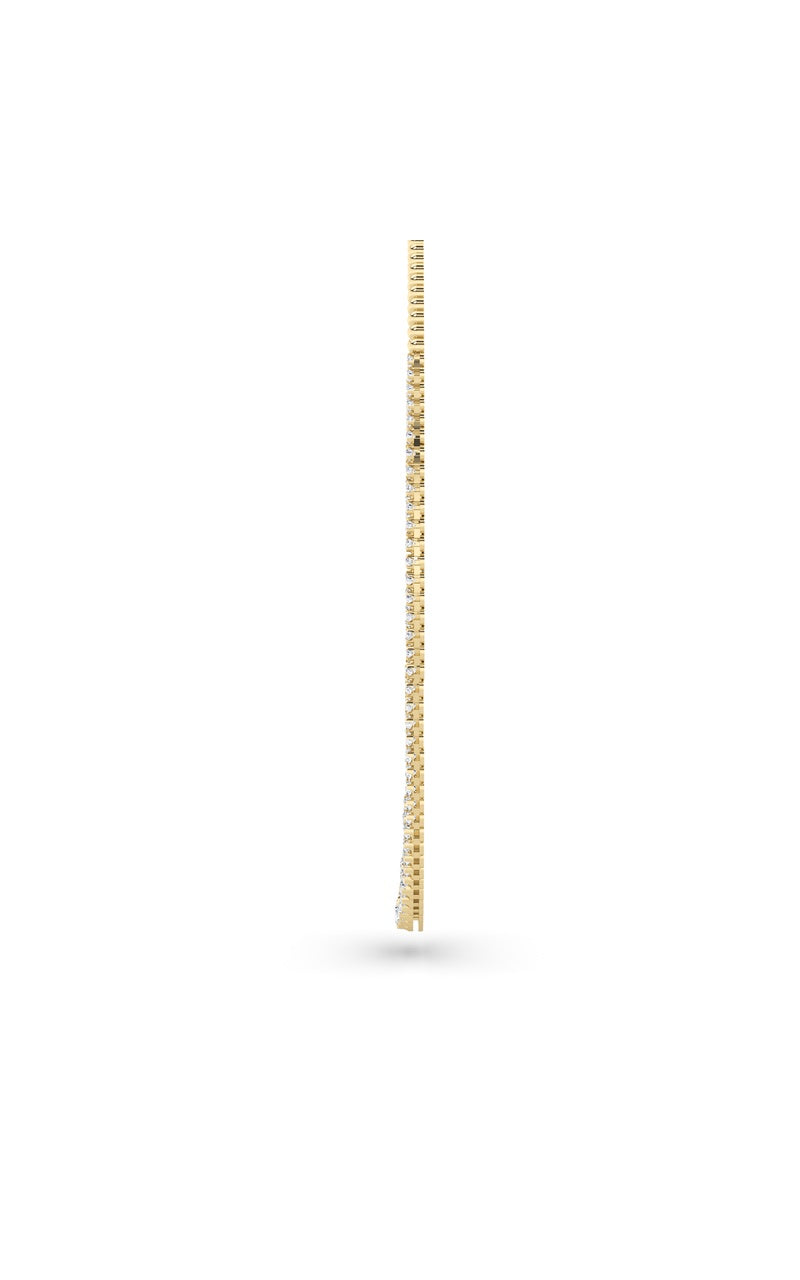 15Cttw Round Shaped Lab Grown Diamond (F/VS) Graduating Half Riviera Necklace in 14K Gold