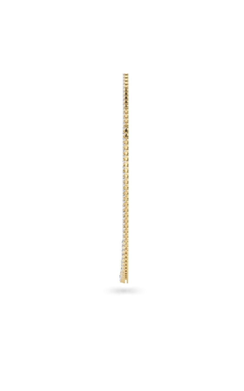15Cttw Round Shaped Lab Grown Diamond (F/VS) Graduating Full Riviera Necklace in 14K Gold