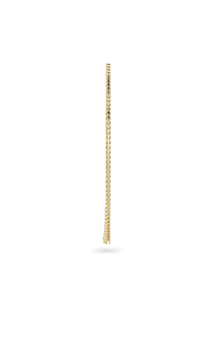 15Cttw Round Shaped Lab Grown Diamond (F/VS) Graduating Full Riviera Necklace in 14K Gold