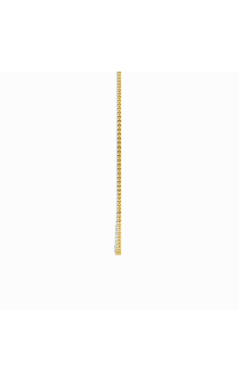 15Cttw Round Shaped Lab Grown Diamond (F/VS) Three Prong Graduating Necklace in 14K Gold
