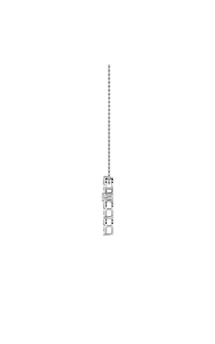 2Cttw Marquise Shaped Lab Grown Diamond (F/VS) Cross Pendant in 14K Gold
