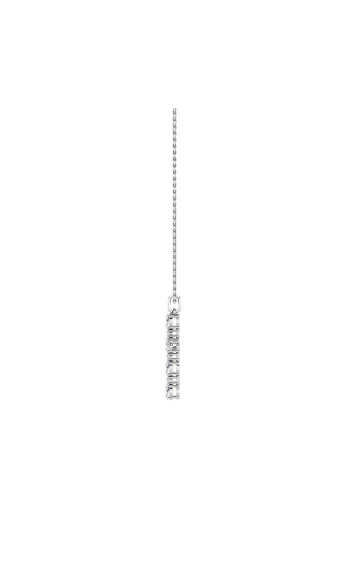 2Cttw Oval Shaped Lab Grown Diamond (F/VS) Cross Pendant in 14K Gold