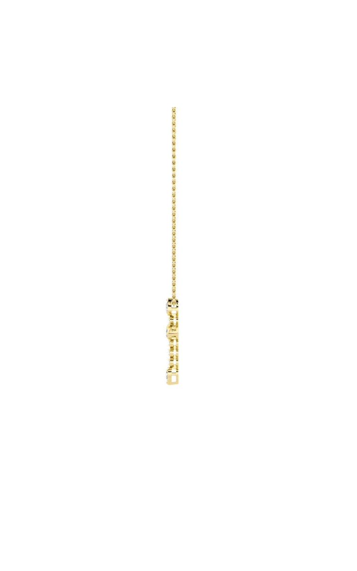 1.5Cttw Pear Shaped Lab Grown Diamond (F/VS) Cross Pendant in 14K Gold