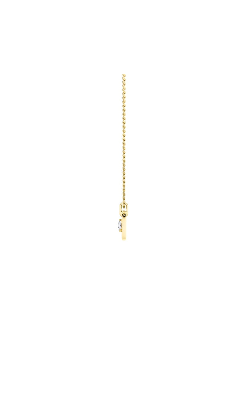 1Cttw Pear Shaped Lab Grown Diamond (F/VS) Heart Shaped Dangle Pendant in 14K Gold