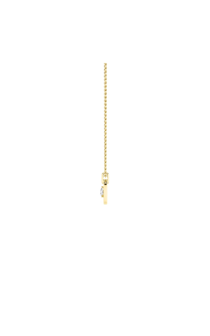 1Cttw Pear Shaped Lab Grown Diamond (F/VS) Heart Shaped Dangle Pendant in 14K Gold