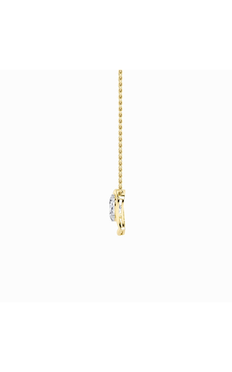 2Cttw Oval Shaped Lab Grown Diamond (F/VS) Heart Shaped Pendant in 14K Gold