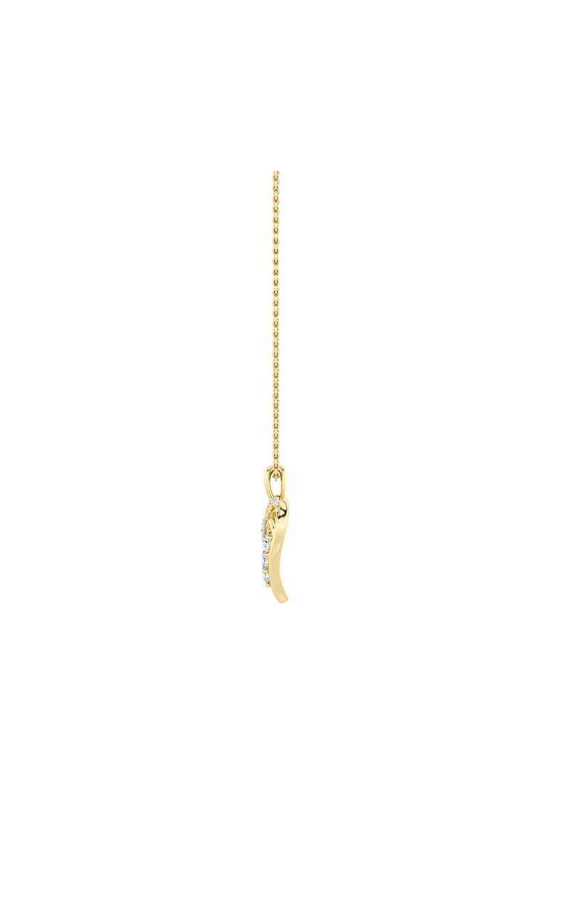 1Cttw Round Shaped Lab Grown Diamond (F/VS) Heart Shaped Pendant in 14K Gold