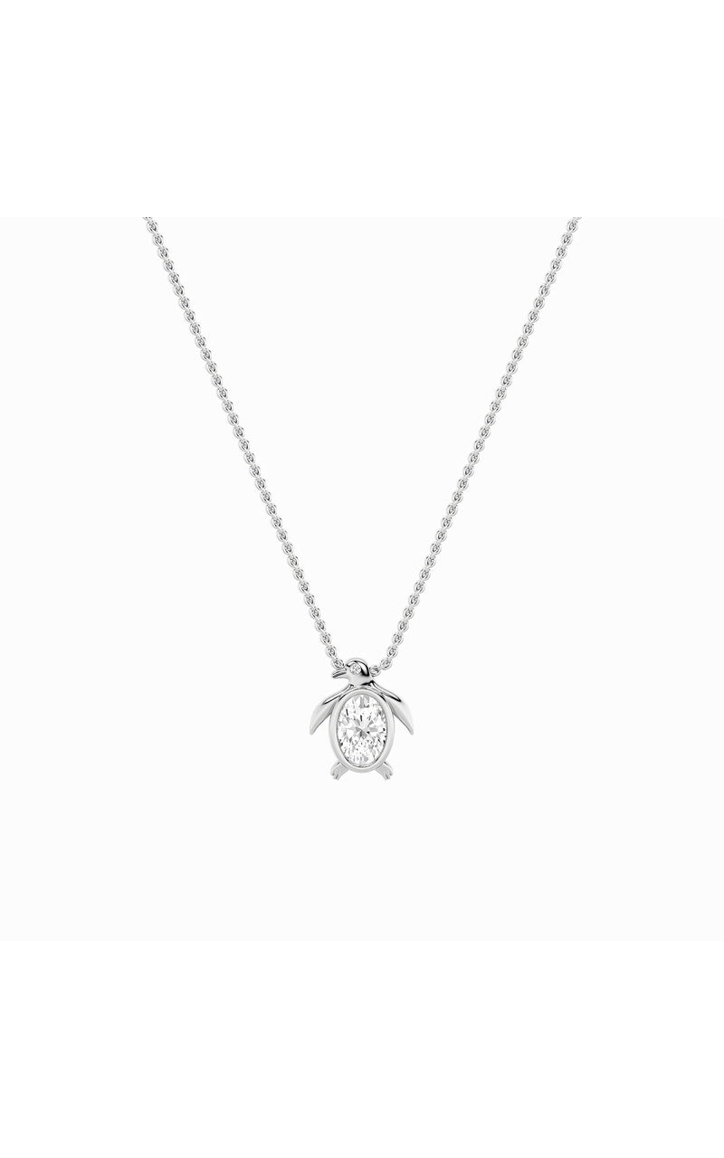 1Cttw Oval Shaped Lab Grown Diamond (F/VS)  Pendant in 14K Gold