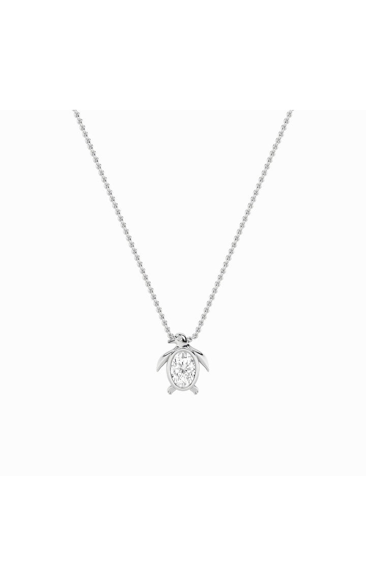 1Cttw Oval Shaped Lab Grown Diamond (F/VS)  Pendant in 14K Gold