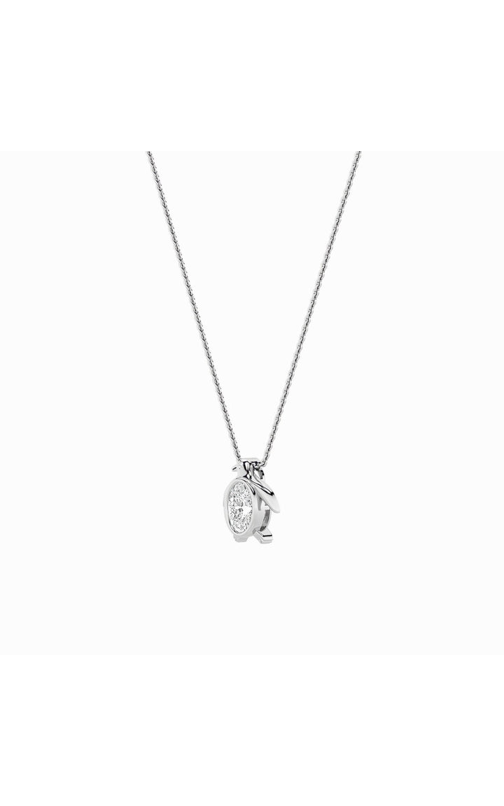 1Cttw Oval Shaped Lab Grown Diamond (F/VS)  Pendant in 14K Gold