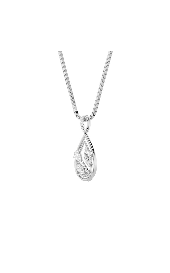 1Cttw Marquise Shaped Lab Grown Diamond (F/VS) Pendant in 14K Gold