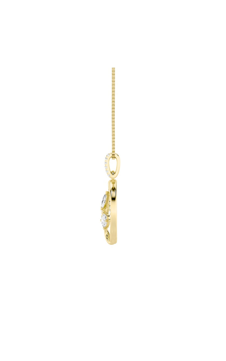 1Cttw Oval Shaped Lab Grown Diamond (F/VS) Pendant in 14K Gold