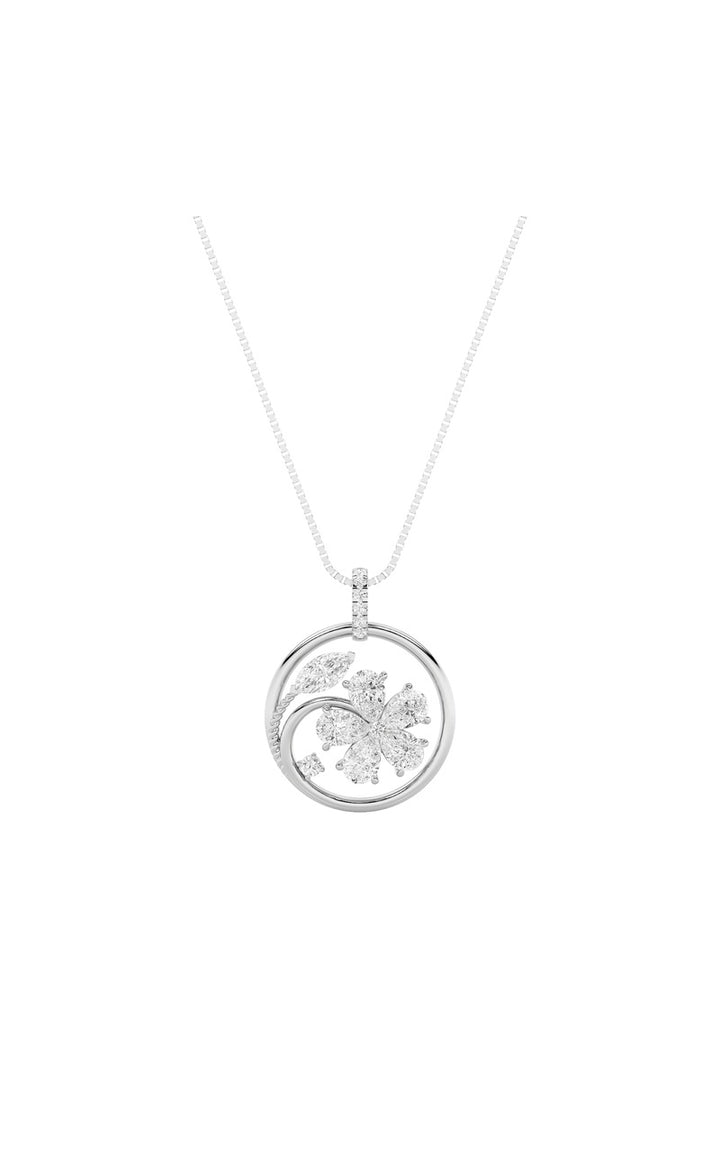 2Cttw Marquise Shaped Lab Grown Diamond (F/VS) Pendant in 14K Gold