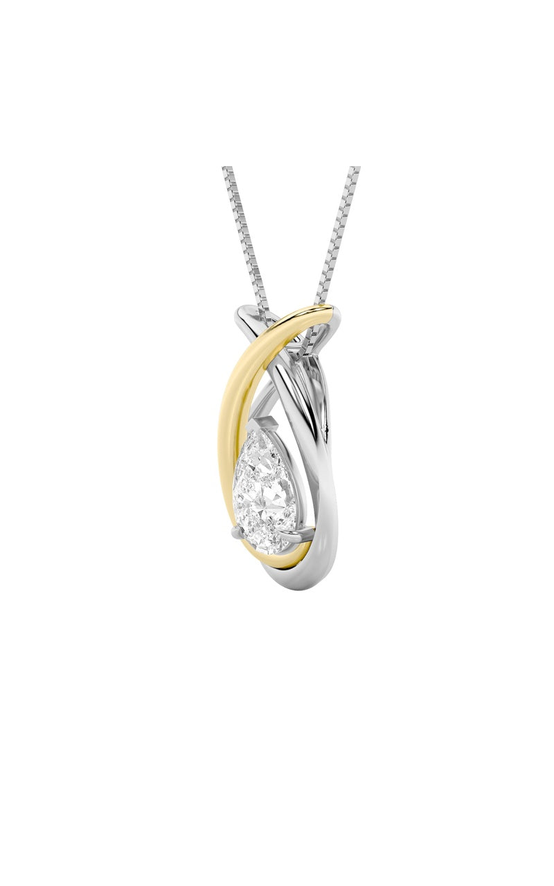 1.5Cttw Pear Shaped Lab Grown Diamond (F/VS) Fancy Pendant in 14K Gold