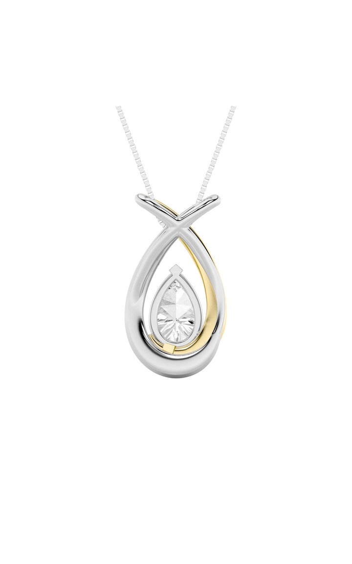 1.5Cttw Pear Shaped Lab Grown Diamond (F/VS) Fancy Pendant in 14K Gold