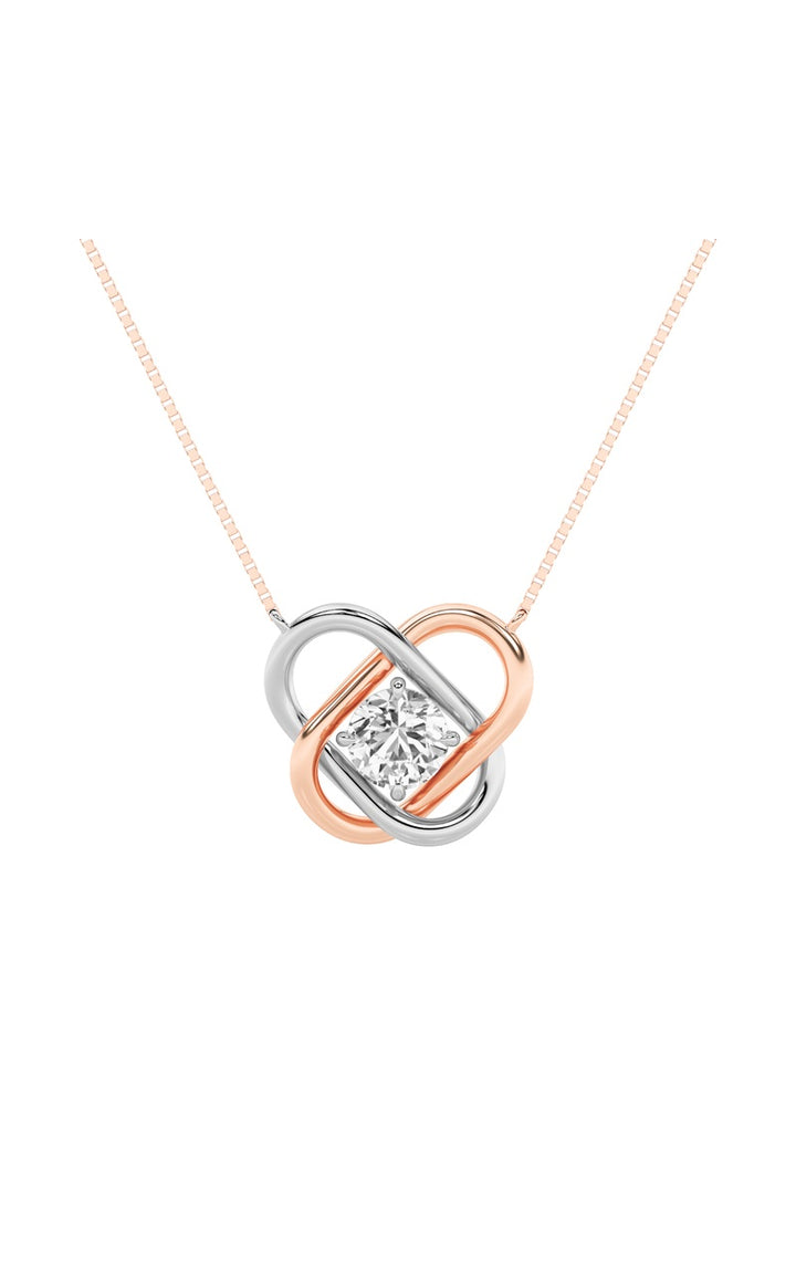 1Cttw Round Shaped Lab Grown Diamond (F/VS)  Necklace in 14K Gold