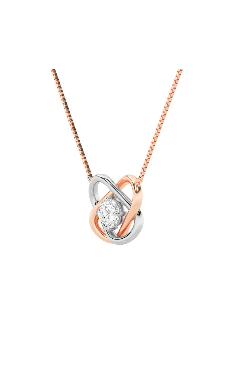 1Cttw Round Shaped Lab Grown Diamond (F/VS)  Necklace in 14K Gold