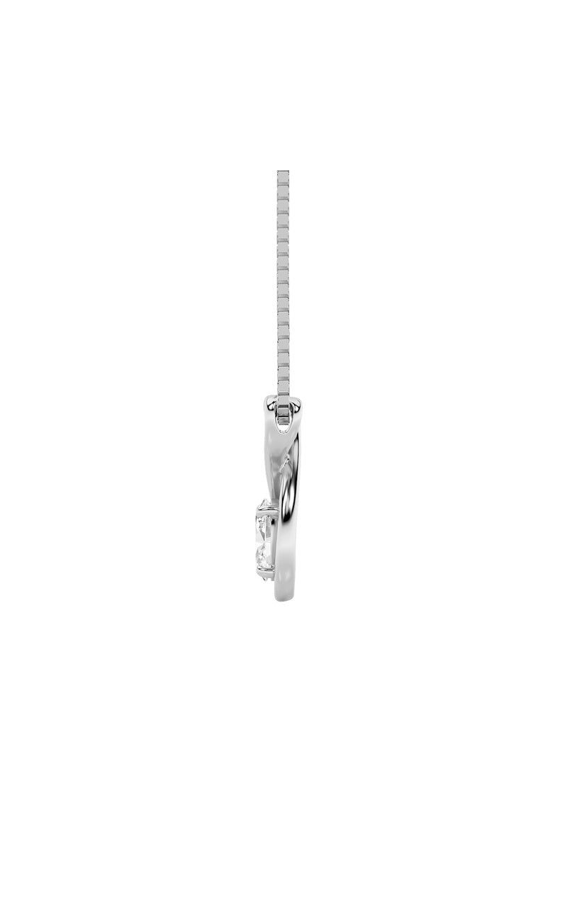 1Cttw Oval Shaped Lab Grown Diamond (G/VS) Fancy Solitaire Pendant in 14K Gold
