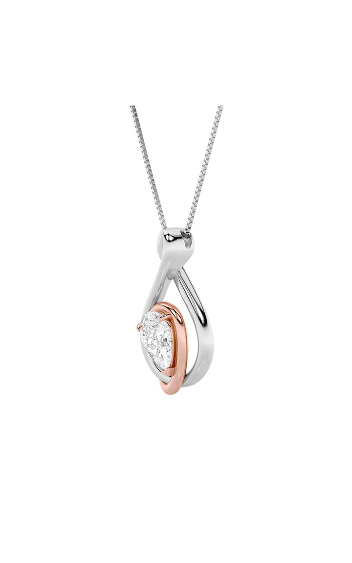 1.5Cttw Pear Shaped Lab Grown Diamond (F/VVS) Fancy Solitaire Pendant in 14K Gold