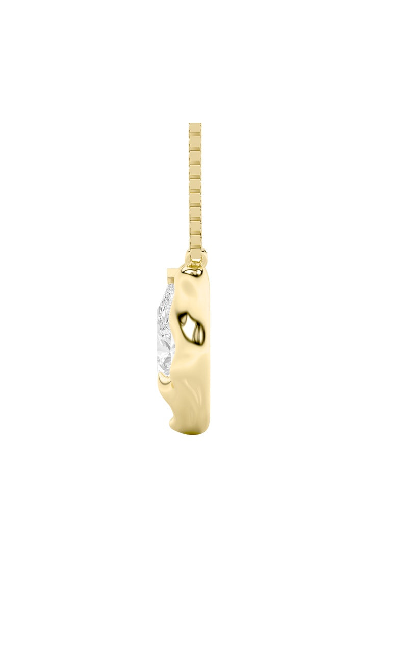 1Cttw Pear Shaped Lab Grown Diamond (F/VS)  Necklace in 14K Gold