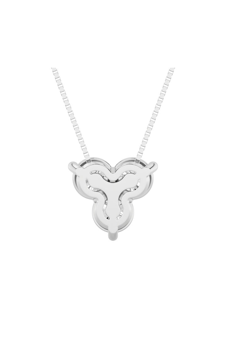 1Cttw Round Shaped Lab Grown Diamond (F/VS) ThreeStone Pendant in 14K Gold