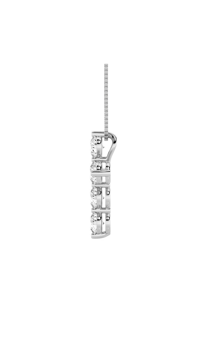 1.5Cttw Round Shaped Lab Grown Diamond (F/VS) Cross Pendant in 14K Gold