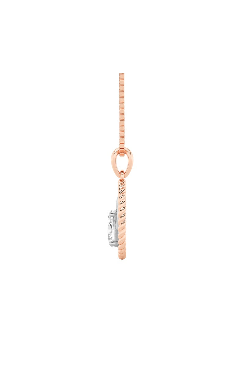 1Cttw Oval Shaped Lab Grown Diamond (F/VS) Zodiac Pendant in 14K Gold