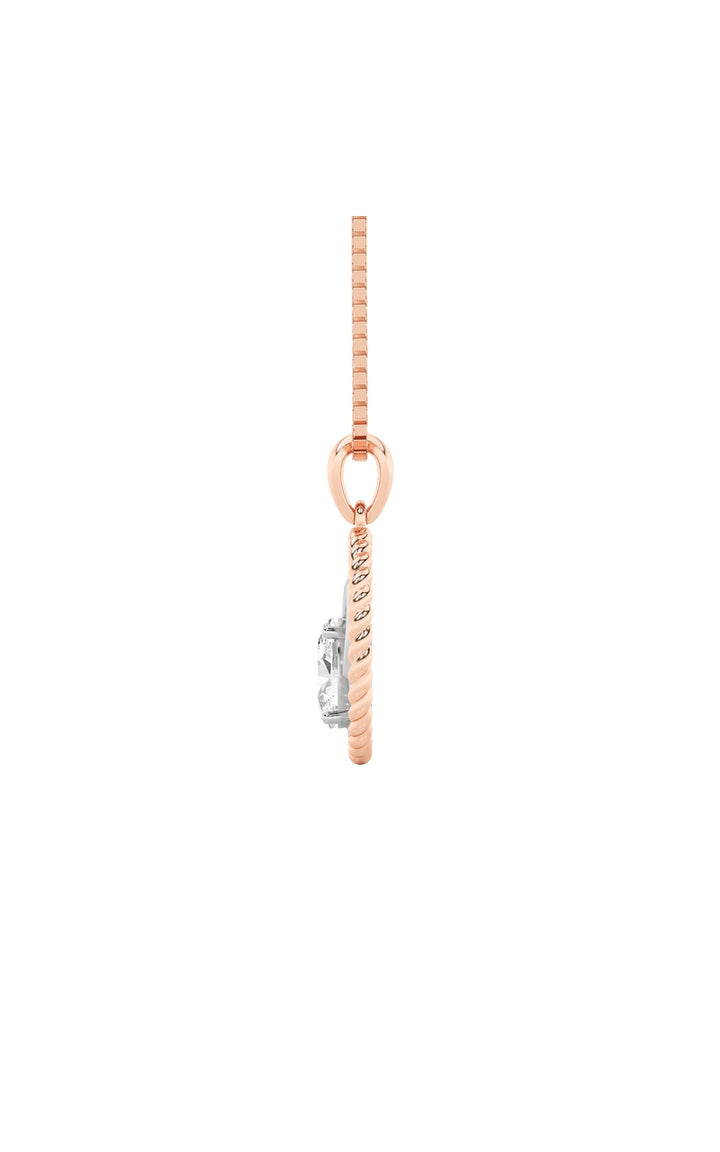 1Cttw Oval Shaped Lab Grown Diamond (F/VS) Zodiac Pendant in 14K Gold