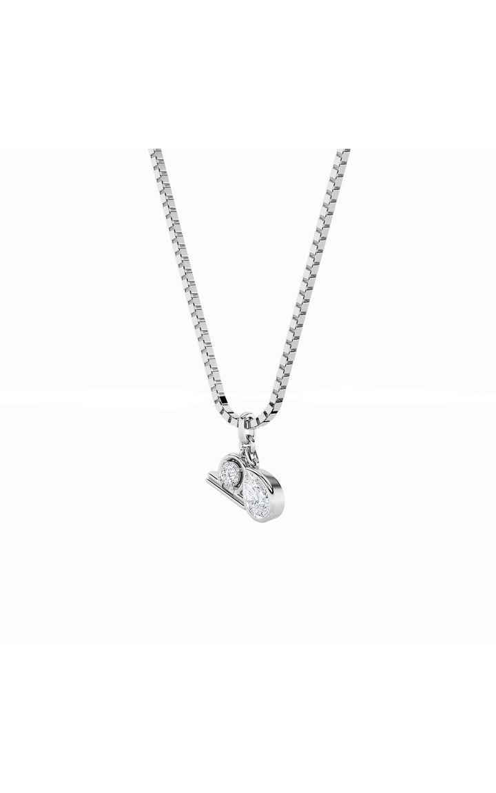 1Cttw Pear Shaped Lab Grown Diamond (F/VS) Zodiac Pendant in 14K Gold