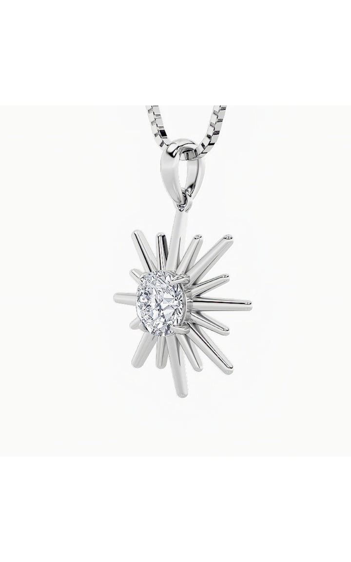 1.5Cttw Round Shaped Lab Grown Diamond (F/VS) Astralis Pendant in 14K Gold